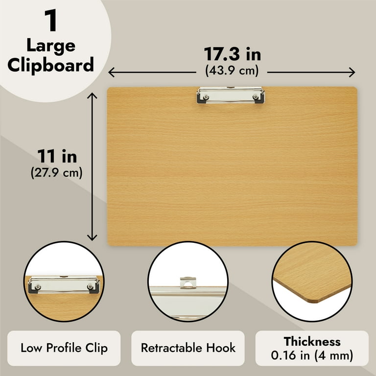 Oversized 13.3 X 17.7 Clipboard Horizontal Wood Board Wood - Temu