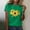 Green, variant on Women's Boho Sunflower Graphic T-Shirt | Vintage Wildflower Print Summer Top - Plus Size Loose Fit Short Sleeve Casual Tee