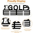 thumbnail image 5 of Golf Medal Display Holders Golfing Medal Display Hangers Black Sturdy Steel Medal Racks Over 60 Medals Award Display Shelf with 12 Lines Wall Mounted Medal Hangers, 5 of 9