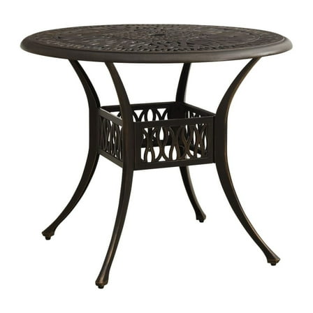 Patio Table Bronze 35.4"x35.4"x29.1" Cast Aluminum