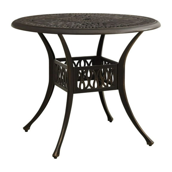Patio Table Bronze 35.4"x35.4"x29.1" Cast Aluminum