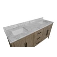thumbnail image 2 of Parisian 72" Bathroom Vanity with Gray Oak Cabinet and Carrara Marble Top, 2 of 7
