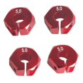 thumbnail image 1 of Adaptador de unidad de de rueda de aluminio de 12 4 piezas de 5 espesor para piezas de actualización del modelo RC rojo Hugo Buje hexagonal y adaptadores de rueda RC, 1 of 8