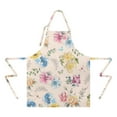 thumbnail image 2 of Pioneer Flower Floral Print Pattern Apron-Garden Aprons for Women with Pockets-Cotton Linen Waterproof Kitchen Cooking Gardening Aprons Adjustable for Kitchen,Cooking,BBQ and Salon 33x27 Inch, 2 of 7