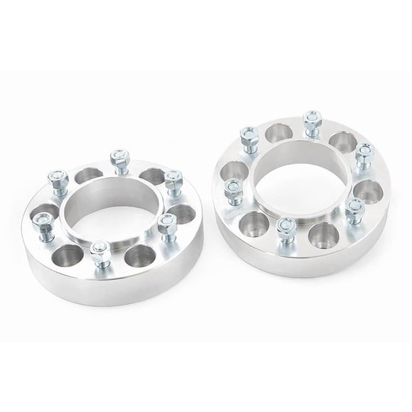 Espaciadores de Rueda Rough Country 1,5 pulg. 6x5,5 Aluminio Plateado