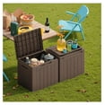 thumbnail image 4 of WDZS 30 Gallon Resin Deck Box 2 Pack Outdoor Indoor Waterproof Storage Box for Patio Furniture Pool Accessories Storage for Cushion Garden Tools (Brown, 2 Pack), 4 of 7