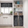 thumbnail image 2 of Kitchen Curtains Knife and Forks Utensil Window Curtains and Valances Set 36 Inch, Black Short Tier Curtain for Kitchen, Cartoon Small Kitchen Decor, 2 of 5