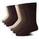 thumbnail image 1 of Calcetines de vestir Calvin Klein de algodón transpirable para hombre, paquete de 8, color marrón, 1 of 7