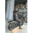 thumbnail image 6 of Bronze Sculpture of Man on His Motorcycle Life Size  94" x 50" x 72"H, 6 of 12
