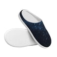 thumbnail image 3 of Lsque Blue Glitter Retro Pattern Womens Comfort Cotton on Scuff With Memory Foam and Anti-skid Sole Slipper-37/38, 3 of 7