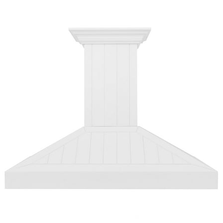 ZLINE 48 in. Wooden Wall Mount Range Hood in Shiplap Bright White Finish (KPWW-48)