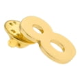 thumbnail image 2 of PinMart's Gold Numerical Number Eight # 8 Lapel Pin, 2 of 3