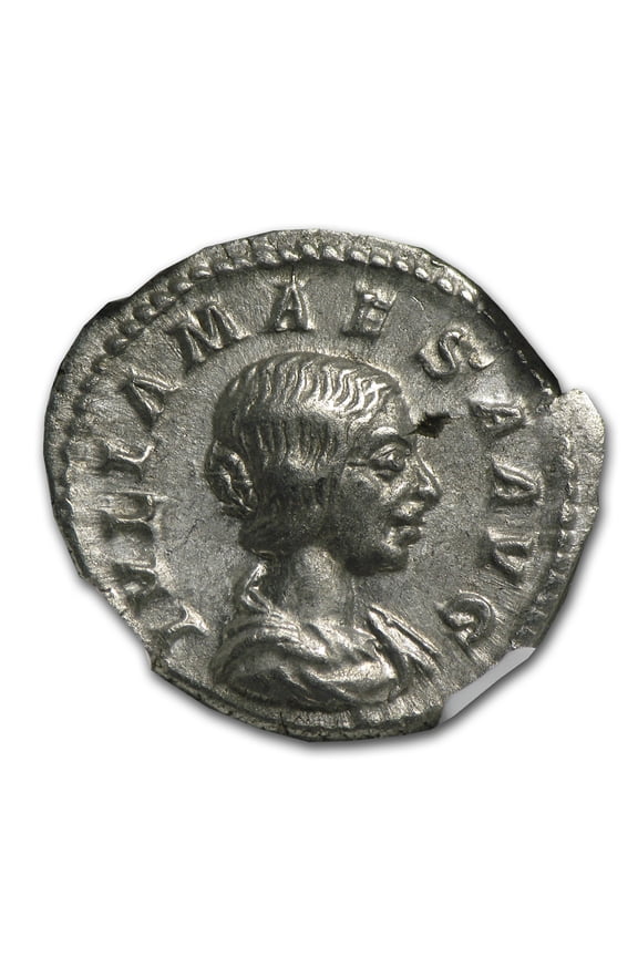 Roman Silver Denarius Julia Maesa (218-224/5 AD) AU NGC