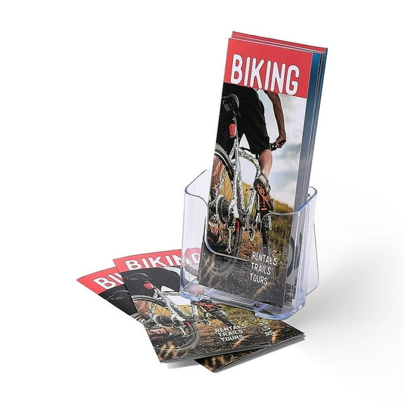 Staples Literature Holder 4.25" Clear Plastic (25329) 474445