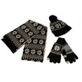 thumbnail image 3 of Christmas Central Unisex Black Jacquard Knit Winter Beanie Hat - One Size, 3 of 3