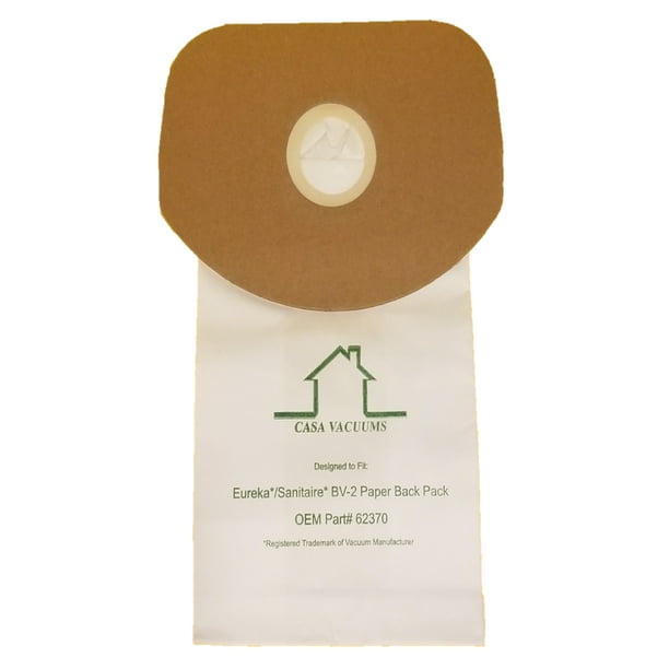 Eureka BV2 Bags Fit Sanitaire, Backpack, Carpet Pro, Piranha