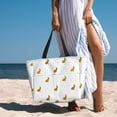 thumbnail image 3 of Wukai Gold Rabbit Print Zipper Bag,large Beach Tote Bag,Waterproof Sandproof Bag,Grocery and Picnic Tote Travel Bag, 3 of 5