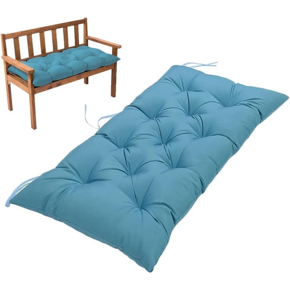 Namzi 1 Pcs Bench Cushion, Outdoor Bench Cushion for Patio & Garden, Heavy Duty Outdoor Furniture Cushion for Porch Seating,47.24*19.68*3.14inch,Blue