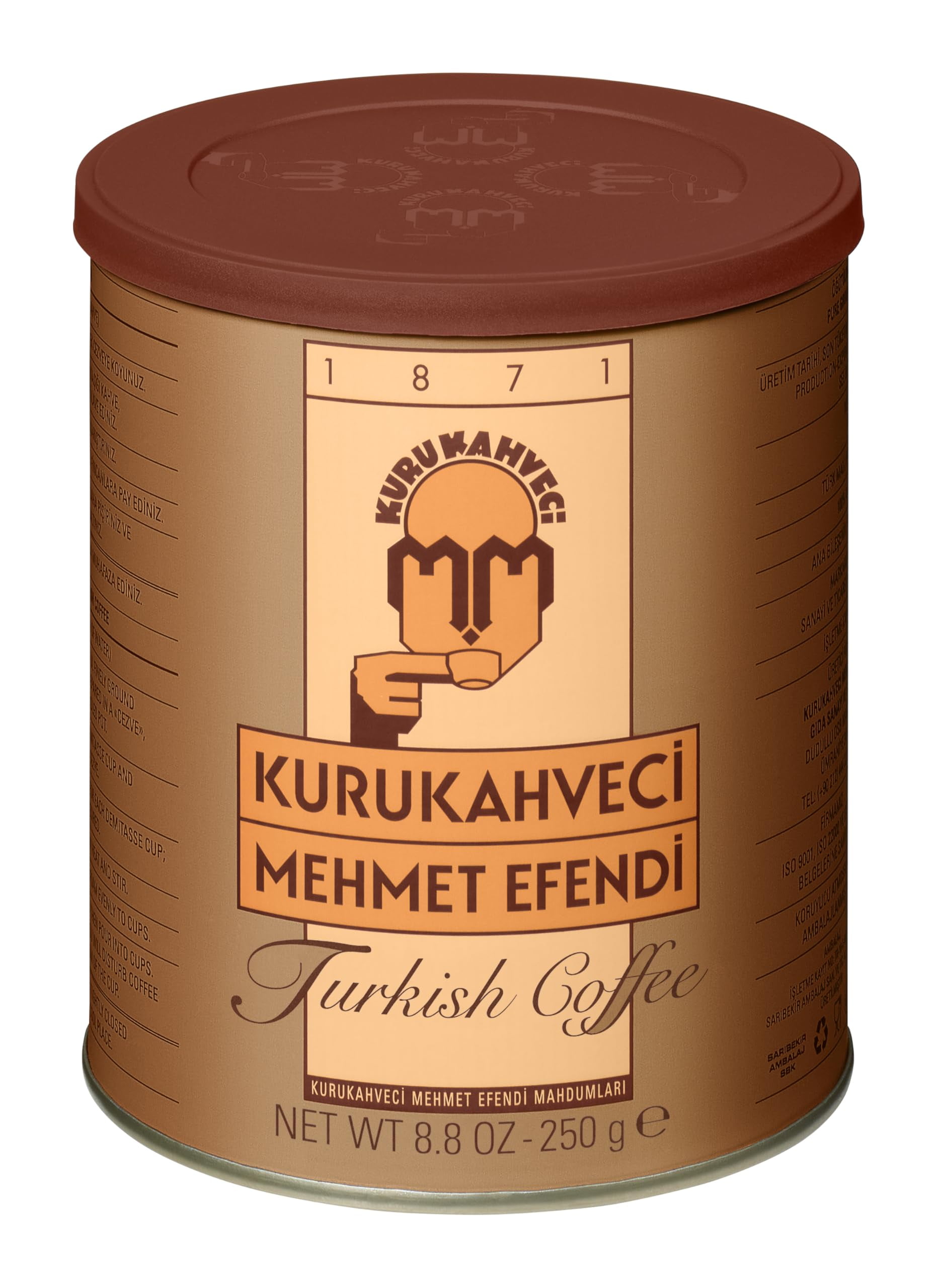 Kurukahveci Mehmet Efendi Turkish Coffee, 500-Gram Can, Rich Aroma