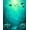 Green, Pattern 8, variant on ODIKA 4'x6' Machine Washable Non-Slip Area Rug, Oceanic Creature Motif High Traffic Rug, Blue, 30596