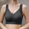 thumbnail image 2 of Wdgfv Seamless Jelly Bras for Women - Full Coverage Wireless Bra with Support and Lift for Older Black XXL, 2 of 5