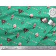 thumbnail image 3 of Soimoi Crepe Silk Fabric Celebration Flag,Candlestick & Cake Party Print Sewing Fabric Yard 42 Inch Wide, 3 of 3