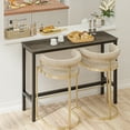 thumbnail image 6 of Yoneston 47.2" Bar Table Pub Table Counter Height Dining Table Bistro Cafe Table for Kitchen Living Room, Retro Oak, 6 of 9
