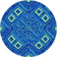 thumbnail image 1 of Ahgly Company Machine Washable Indoor Square Transitional Blue Orchid Blue Area Rugs, 3' Square, 1 of 7