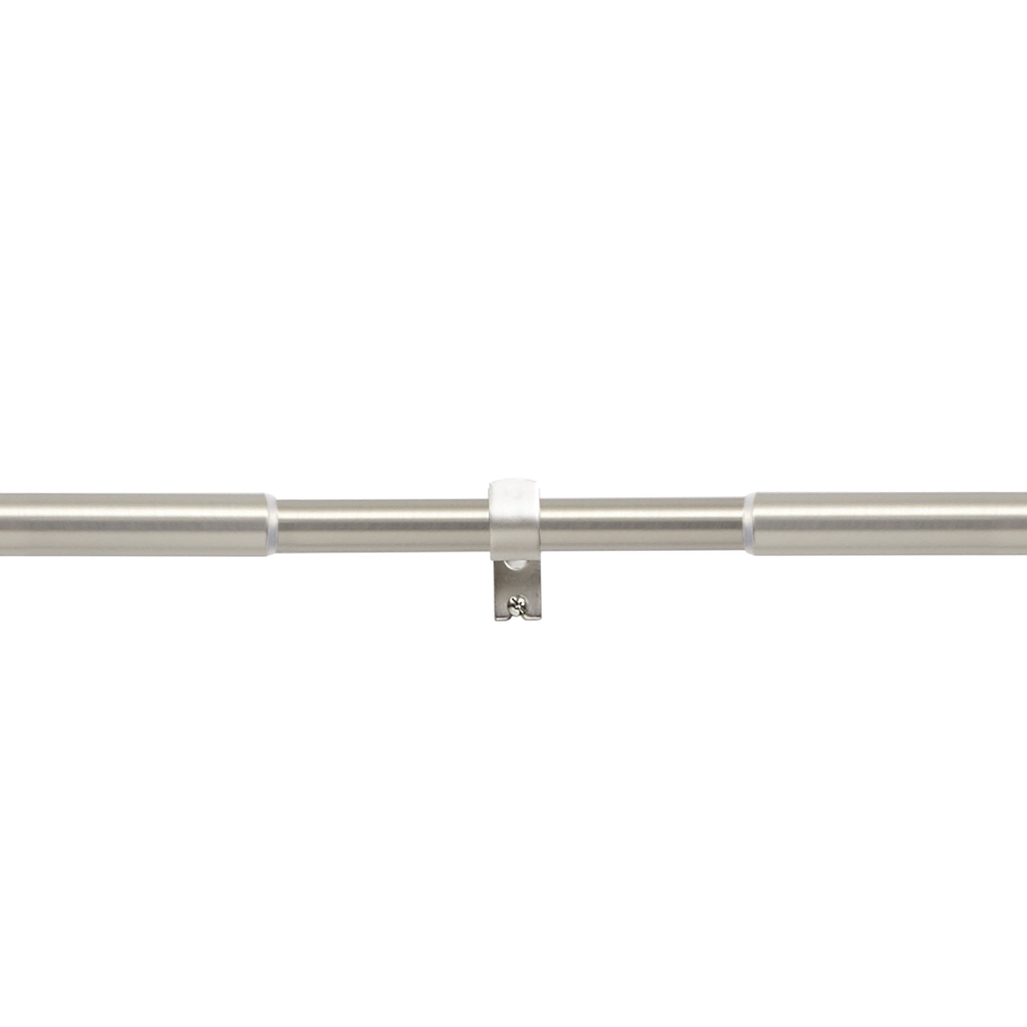 Better Homes & Gardens Clear Fluted 1" Single Curtain Rod, 42"-120",  Nickel