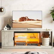Bestier LED TV Stand for PS5 Gaming Entertainment Center for 60/65 inch TV, Grey