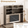 thumbnail image 3 of Costway 3-Tier Desktop Bookshelf with 6 Shelves Desk Organizer for Computer Desk Gray, 3 of 10