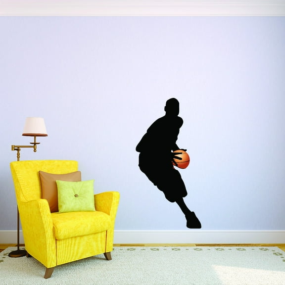 Custom Wall Decal Basketball Player Sports Game Kid Teen Vinyl Wall Decal 14x28 Inches