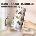 thumbnail image 5 of 20oz Chicken Fan Tumbler with Handle Ideal Birthday Christmas Gift for Chicken Lovers Women Men Insulated Travel Mug Cup Holder Friendly Easy to Clean Dishwasher Safe Hot Cold Beverages, 5 of 6
