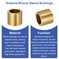 thumbnail image 3 of Uxcell 6 Paquete Cojinetes de Manga, 20mm Bore x 28mm OD x 25mm Longitud, Bushings de Bronce Sinterizado Autolubricante, 3 of 6