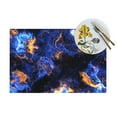 thumbnail image 4 of XMXT 6 Pcs Woven Placemats, Abstract Art Flame Print Stain Resistant Anti-Skid Placemat for Kitchen Table, 12 x 18 inches, 4 of 6