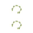 thumbnail image 3 of Wosthever Guirnalda de flores artificiales para puerta, calcomanía de falsa, tamaño compacto, accesorios de vacaciones de glicinia, suministros Blanco 1.8 m 2Conjunto, 3 of 6