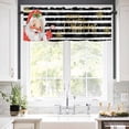 thumbnail image 5 of Merry Christmas Valances for Windows Red Santa Claus Winter Snowflake Black Stripe Rod Pocket Curtain Valance Window Treatment Short Curtains for Kitchen Living Room, 54"x18", 5 of 5