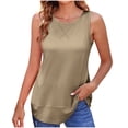 thumbnail image 3 of Sudadera con capucha,Camiseta sin mangas corta para mujer, cuello redondo, informal, mezcla de poliéster y elastano, ideal para uso diario y yoga, sopatenor, 3 of 9