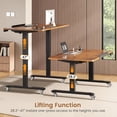 thumbnail image 6 of SEDETA 47 Inch Electric Standing Desk with Wheels, 180° Tiltable Foldable Computer Desk, Height Adjustable Desk for Writing, Drawing, Gaming, Sit Stand Up Desk, Perfect for Bed/Sofa/Office, Brown, 6 of 10