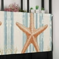 thumbnail image 6 of Coastal Starfish Valances for Windows Farmhouse Kitchen Curtains Valances Rod Pocket Valance Curtains for Kitchen Windows Ocean Watercolor Coral Stripe Window Valances for Bathroom Bedroom 54"x18", 6 of 6