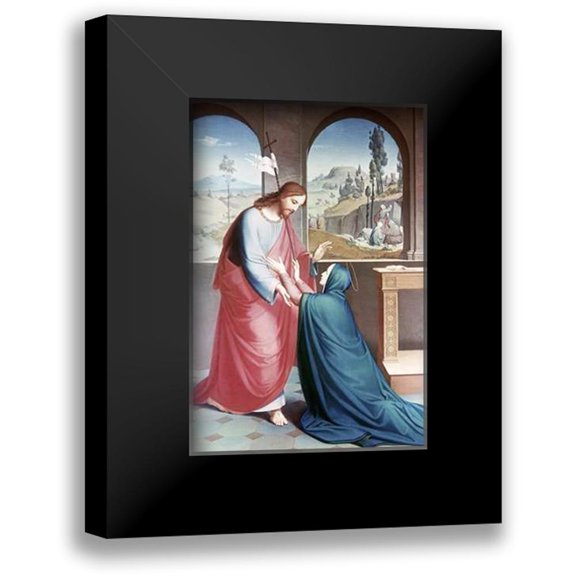Flatz, Gebhard 11x14 Black Modern Framed Museum Art Print Titled - Jesus Appears To His Mother