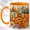 Orange, variant on Bow Pumpkin Coffee Mug, Colorful Fall Mug, Ceramic 11 oz