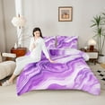 thumbnail image 4 of jejeloiu Abstract Fulid Artwork Bedding Comforter Set,Modern Aesthetic Art Twin Comforter Sets,Purple White Bedding Set For Girls Kids,Ultra Soft Home Decor,2pcs, 4 of 8