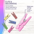 thumbnail image 3 of BAZIC Clothes Pin Mini 1", Colored Wood Clothespins (50/Pack), 2-Packs, 3 of 7