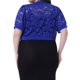 thumbnail image 3 of Cárdigans cortos de mujer de tallas grandes Agnes Orinda, con frente abierto, mangas cortas, encaje floral y boleros transparentes 1X azul real, 3 of 6