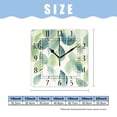 thumbnail image 2 of 12 Inch Wall Clock Battery Operated Square Clock Decorative for Office, Kitchen, Outdoor, Living Room，Green Leaves and Floral Illustration, 2 of 4