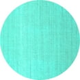 thumbnail image 1 of Ahgly Company Indoor Round Oriental Turquoise Blue Industrial Area Rugs, 7' Round, 1 of 4