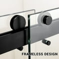 thumbnail image 3 of Yiwa 60" W x 72" H Frameless Shower Doors, Double Sliding Shower Door with Seal Strip Parts and Handle(Black), 3 of 8