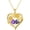 2&6-Feb & Jun, variant on Taioiat Birthstone Necklace for Women Double Sunflowers and Birthstones with Engraving Gold Plated Jewelry Valentines Day Birthday Gifts for Women Best Friend Friendship