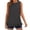 Gray, variant on fatyb Women's Tank Tops Ruffle Hem Sleeveless Tshirts Crewneck Casual Plain Lightweight Summer Blouses